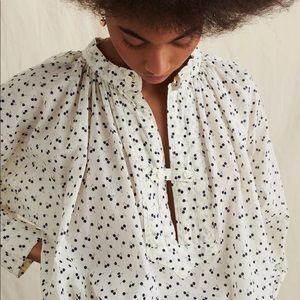 Alex Mill Britt Popover in Cherry Print Voile